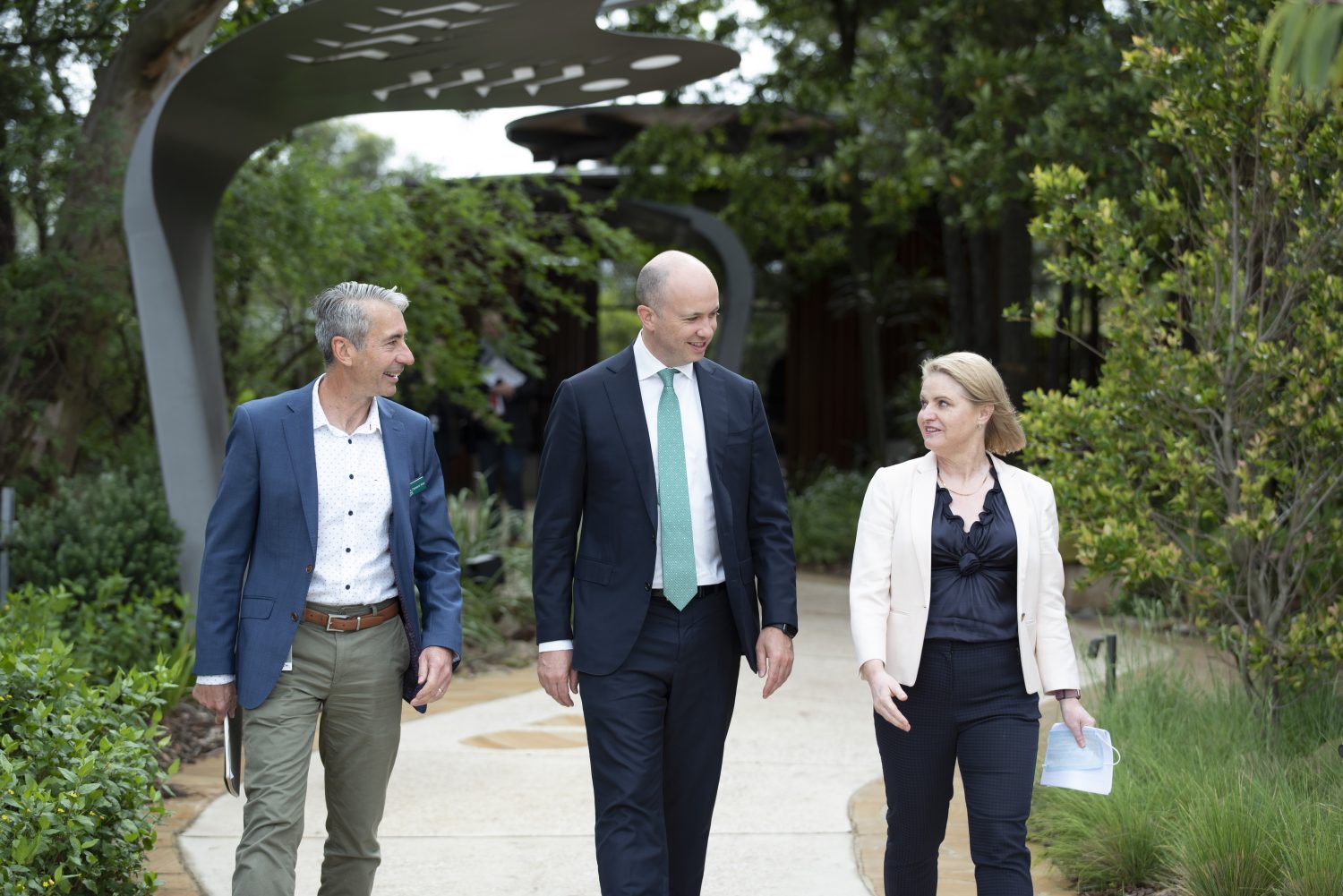 Environment Minister Matt Kean, IBM A/NZ Managing Director Katrina Troughton, and TCSA Chief Executive and Director, Cameron Kerr