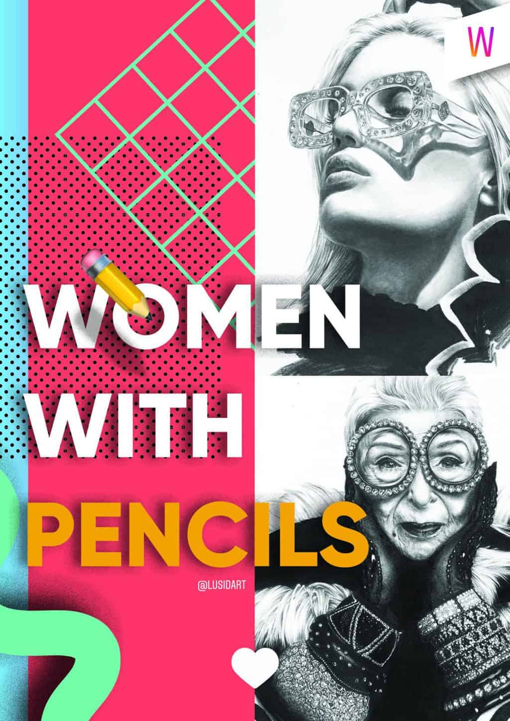 women with pencils, instagram 