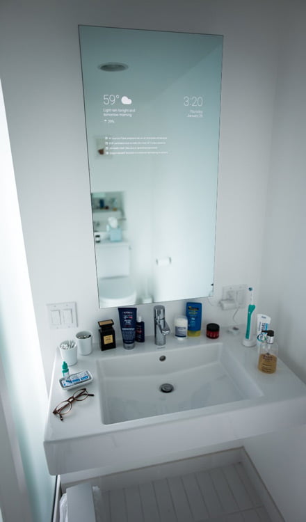 A Futuristic Smart Mirror For Your Bathroom