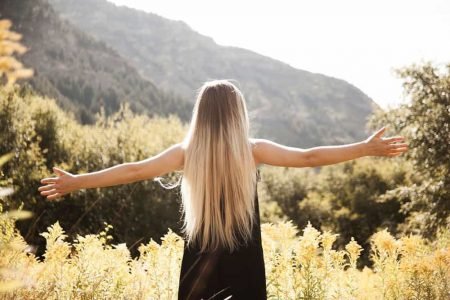 woman in field