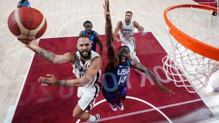 France beat the US in basketball, Olympics