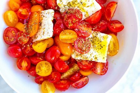 vegan Tomato Salad Recipe with Feta
