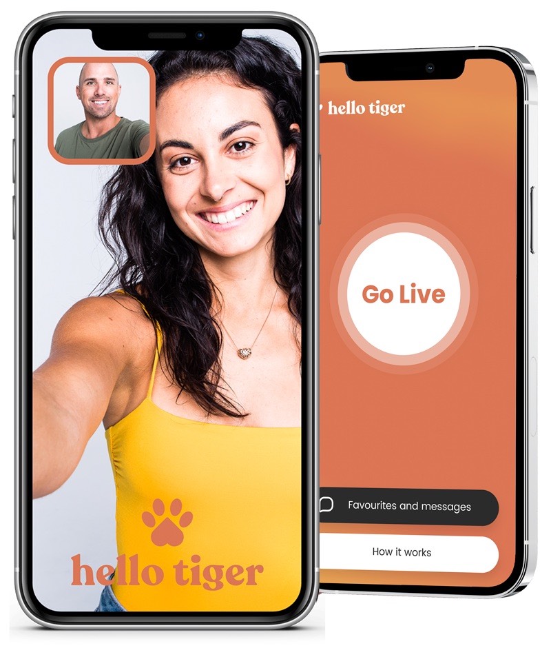 hello tiger dating app interface