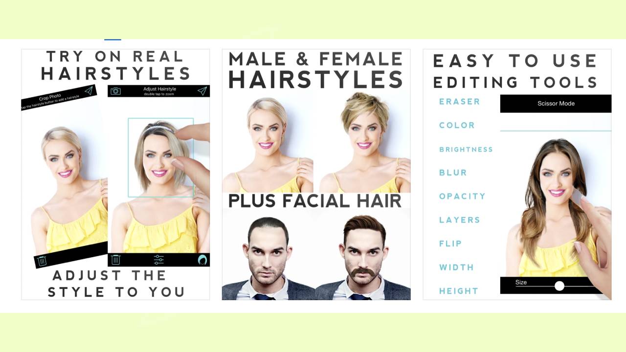 Überarbeiten Sie Ihren Look mit Frisur -Makeover -App