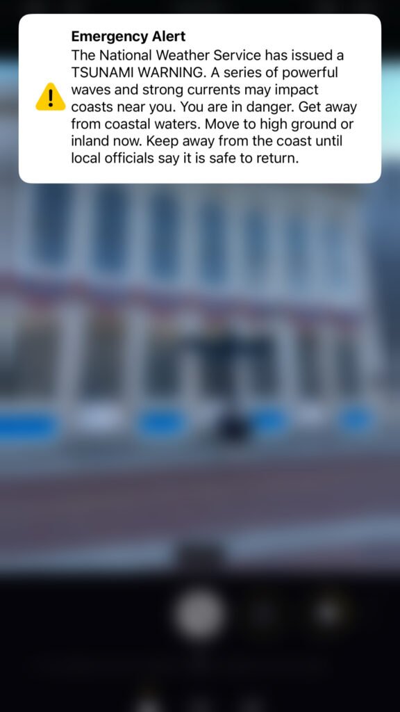 tsunami warning