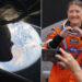 NASA astronaut Christina Koch gazes at Earth on April 2, 2026, taken with an iPhone 17 Pro Max. NASA